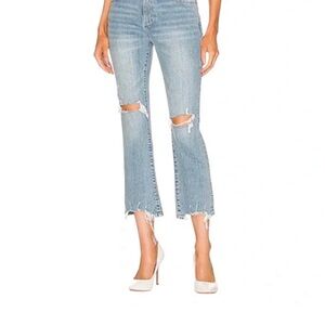 Pistola Light Blue Lennon Distressed Cropped Jeans Size 26 Wash: Tulum